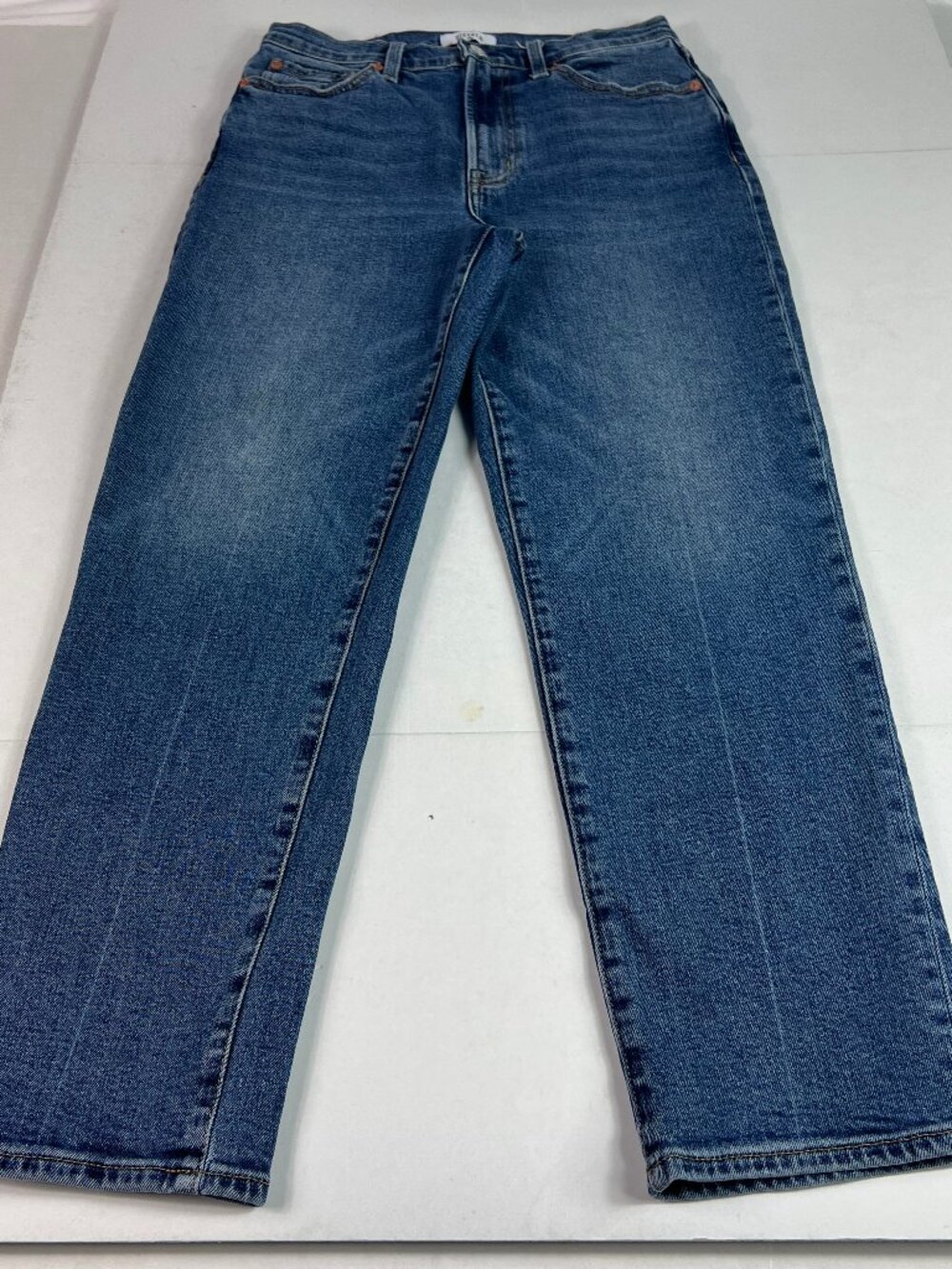 Pistola Jeans Women's 27x25* Charlie High Rise Straight Crop Blue Denim Tag 27